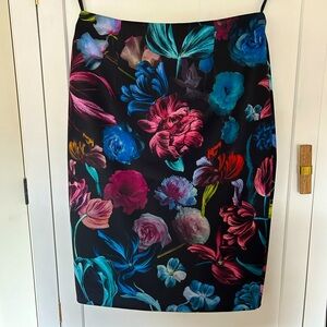 Ted Baker Floral Pencil Skirt - Black, Pink, Blue
